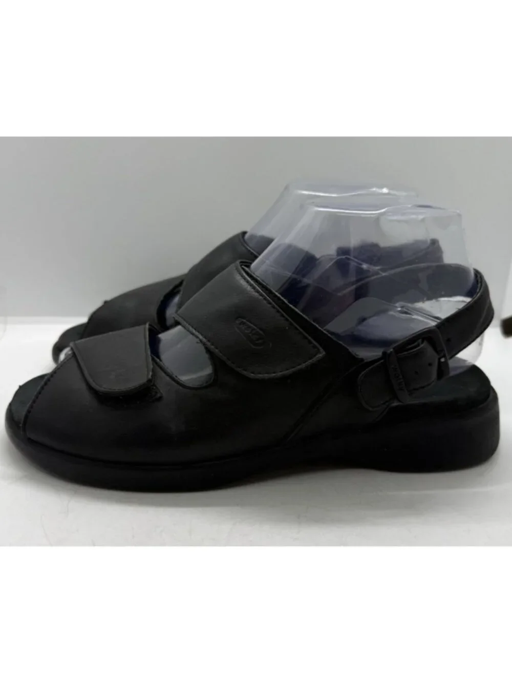 Wolky Nimes Women's Sz 38 7US Black Hook & Loop Casual Walking Slingback Sandals